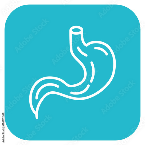Esophagus icon vector image. Can be used for Human Anatomy.