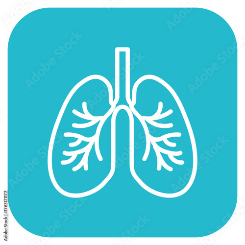 Lungs icon vector image. Can be used for Human Anatomy.