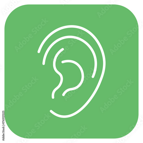 Outer Ear icon vector image. Can be used for Human Anatomy.