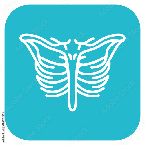 Scapula icon vector image. Can be used for Human Anatomy.