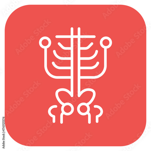 Skeleton icon vector image. Can be used for Human Anatomy.