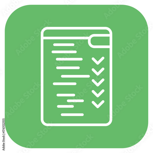 Test Script icon vector image. Can be used for Quality Assurance.