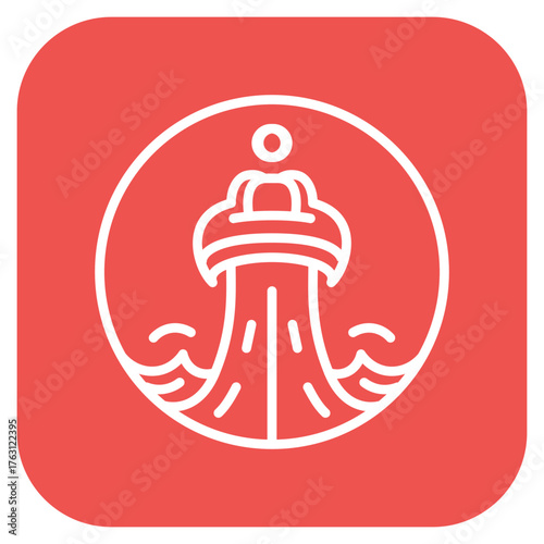 Water Ride icon vector image. Can be used for Amusement Park.