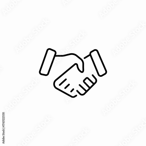 business deal handshake icon sign vector