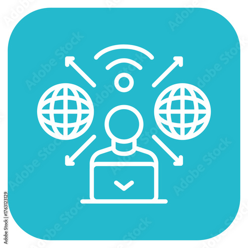Network Availability icon vector image. Can be used for Networking.