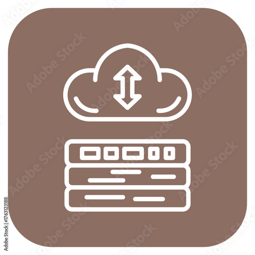 Network Data Recovery icon vector image. Can be used for Networking.