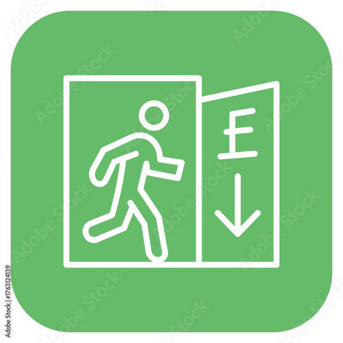 Evacuation Plan icon vector image. Can be used for Risk Management.