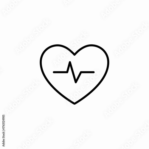 heart rate health icon sign vector