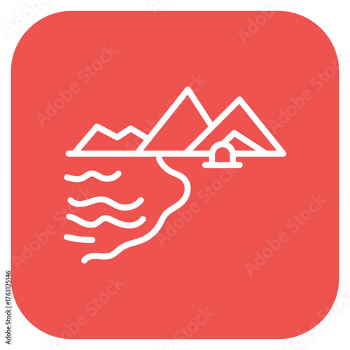 Amalfi Coastline icon vector image. Can be used for Italy.