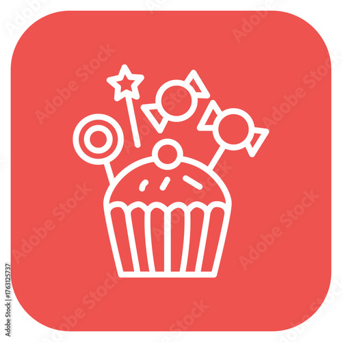 Colorful Sweets icon vector image. Can be used for Festa Junina.