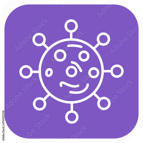 Virus Cell icon vector image. Can be used for Infectious Diseases.