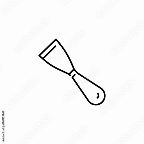 metal putty knife icon sign vector