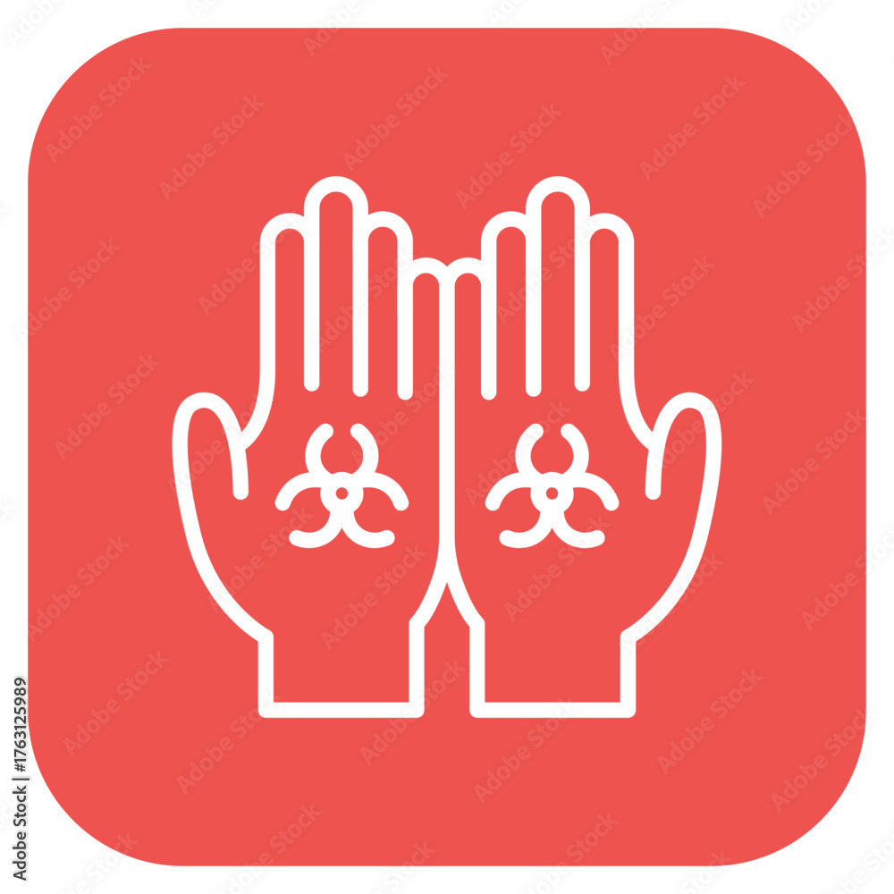 Fototapeta premium Contaminated Hands icon vector image. Can be used for Infectious Diseases.