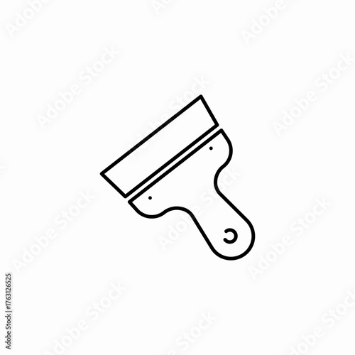 putty knife spatula icon sign vector