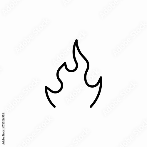 simple fire flame icon sign vector