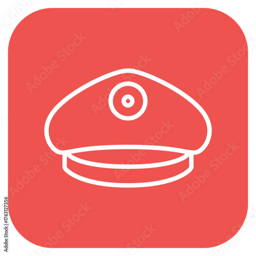 Captain Cap icon vector image. Can be used for Ocean.
