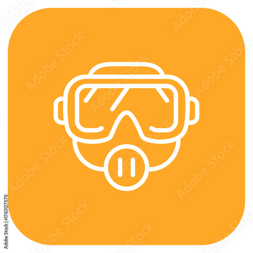 Diving Mask icon vector image. Can be used for Ocean.