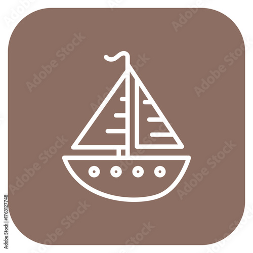 Yatch icon vector image. Can be used for Ocean.