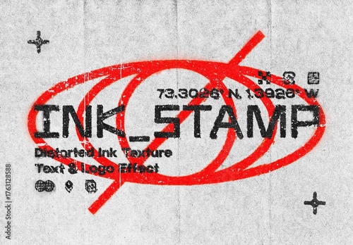 Ink Stamp Text Effect Mockup