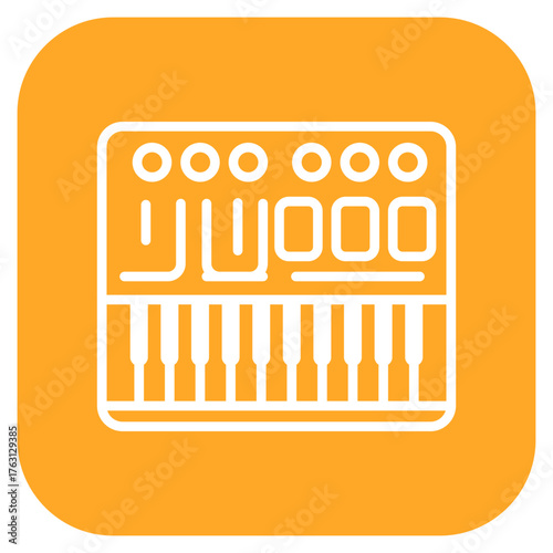 Synthesizer icon vector image. Can be used for Instrument.