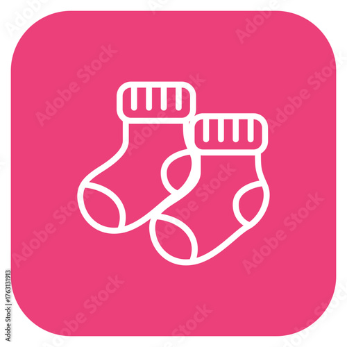Baby Socks icon vector image. Can be used for Baby Shower.