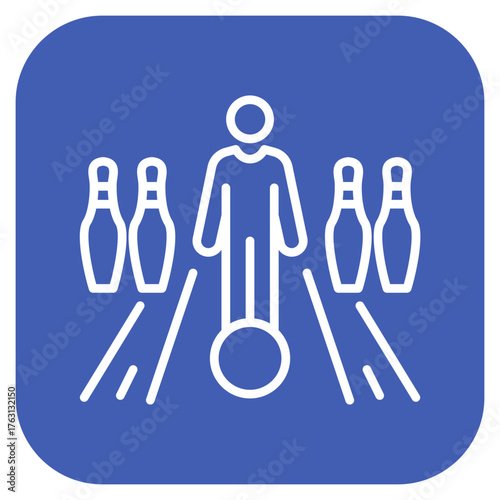 Bowling Lane icon vector image. Can be used for Bowling.