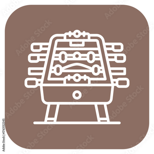 Foosball Table icon vector image. Can be used for Bowling.