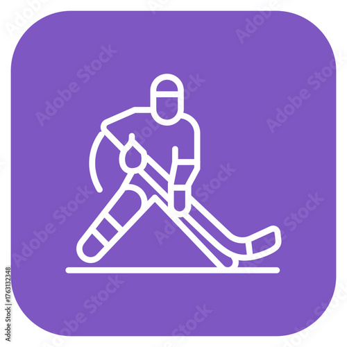 Hockey icon vector image. Can be used for Bowling.