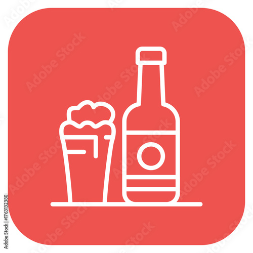Local Brews icon vector image. Can be used for Bowling.