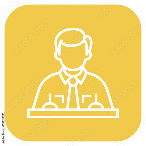 Clerk icon vector image. Can be used for Diversity.