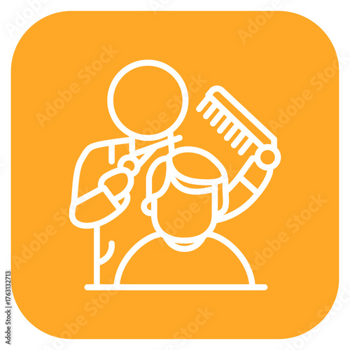 Hairdresser icon vector image. Can be used for Diversity.
