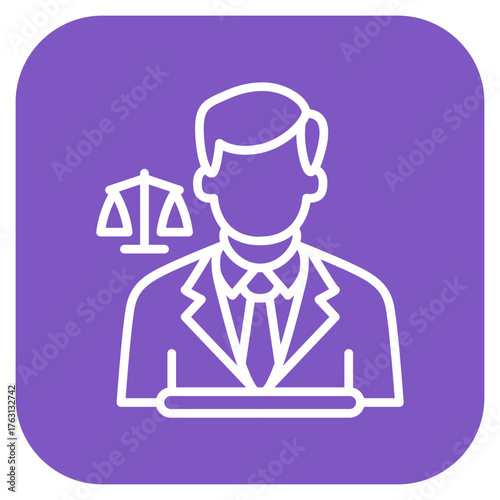 Lawyer icon vector image. Can be used for Diversity.