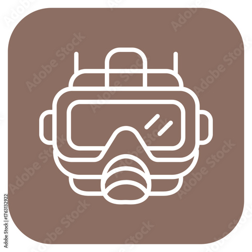Diving Mask icon vector image. Can be used for Beach Resort.