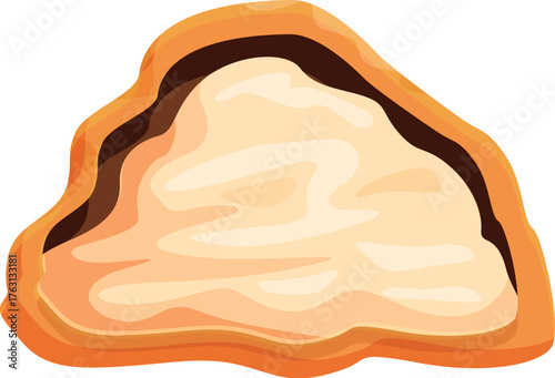 Savory pastel, a traditional brazilian pastry, filled with creamy filling, representing brazilian cuisine