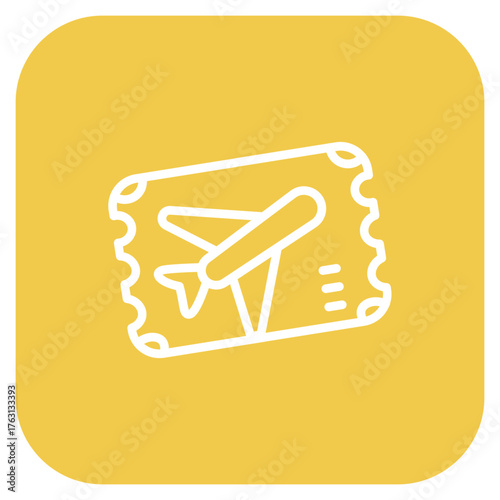 Plane Ticket icon vector image. Can be used for Luxury.