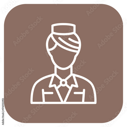 Female Croupier icon vector image. Can be used for Casino.