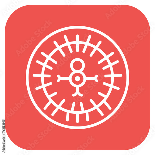 French Roulette icon vector image. Can be used for Casino.