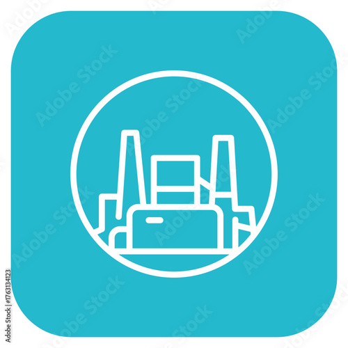 Blast Furnace icon vector image. Can be used for Mettalurgy.
