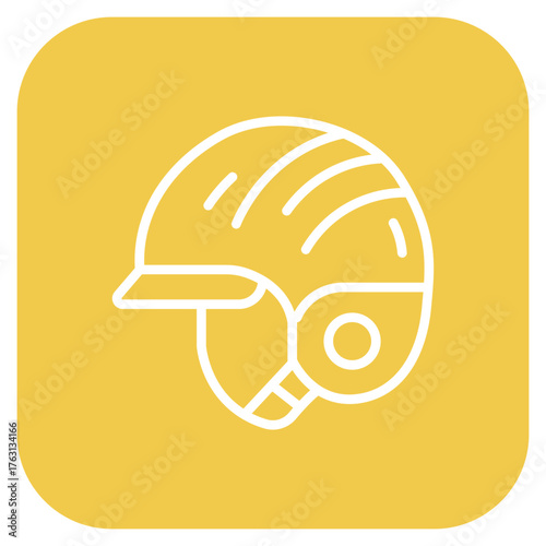 Helmet icon vector image. Can be used for Mettalurgy.