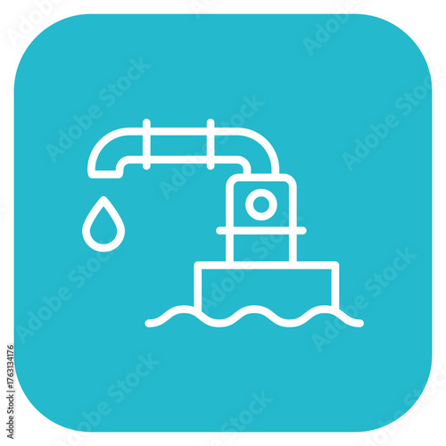 Hydrometallurgy icon vector image. Can be used for Mettalurgy.