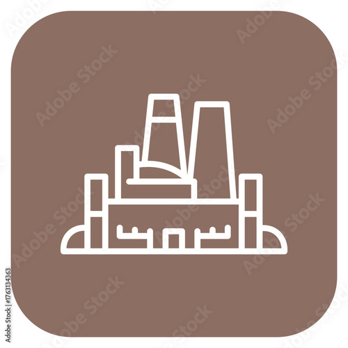 Sinter Plant icon vector image. Can be used for Mettalurgy.