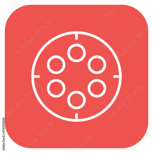 Round Holes icon vector image. Can be used for Mettalurgy.
