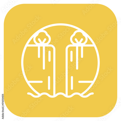 Downfall icon vector image. Can be used for Trading.