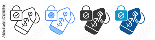 Pricing Icon Set Multiple Style Collection