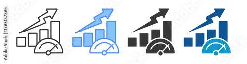 Performance Icon Set Multiple Style Collection