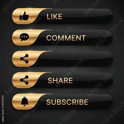 Elegant Social Media Buttons for Engagement.