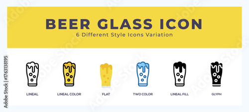 Beer glass icon vector for web. and mobile app