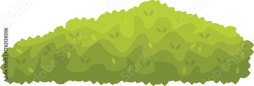 Lush green bush with many leaves, creating a natural and vibrant landscape element