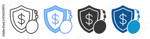 Liability Icon Set Multiple Style Collection