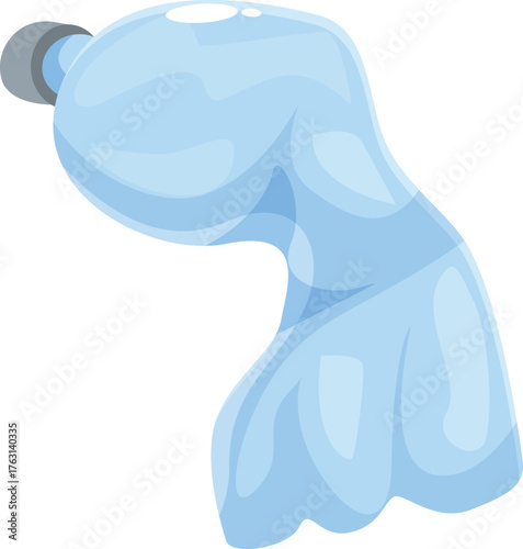 Crumpled light blue empty plastic bottle representing plastic pollution and waste management issues